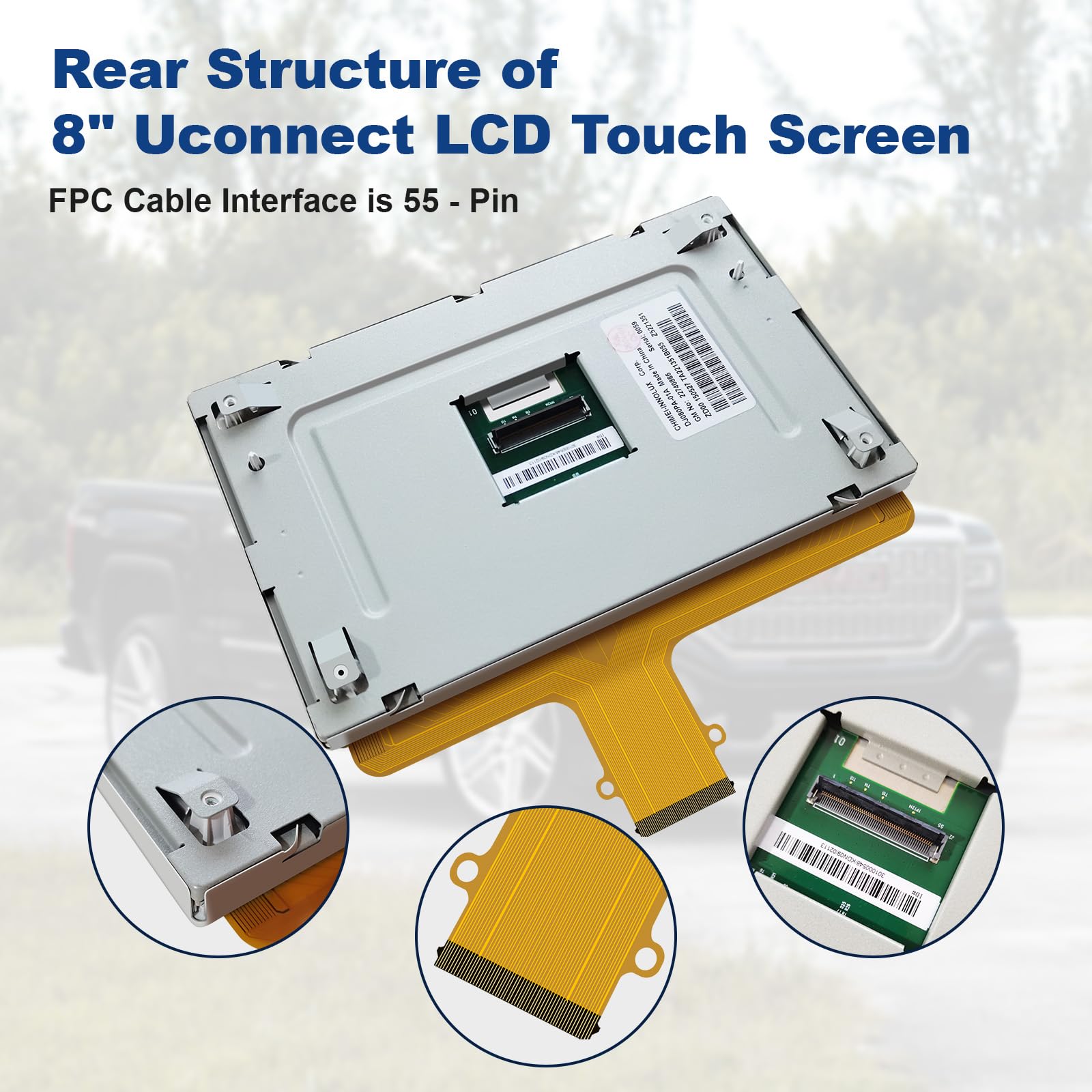 Lbw Professional Fit Gmc 8'' Touch Screen   Digitizer Navigation Radio, Touch Screen With Lcd Radio Fit For Chevrolet 2015 2018,